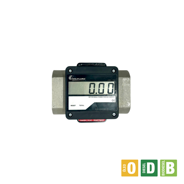 2146 - MEDIDOR DIGITAL EM ALUM E.S.F 2POL- ENGRENAGENS OVAIS -PARA OLEO DIESEL E LUBRIFICANTE-300LPM