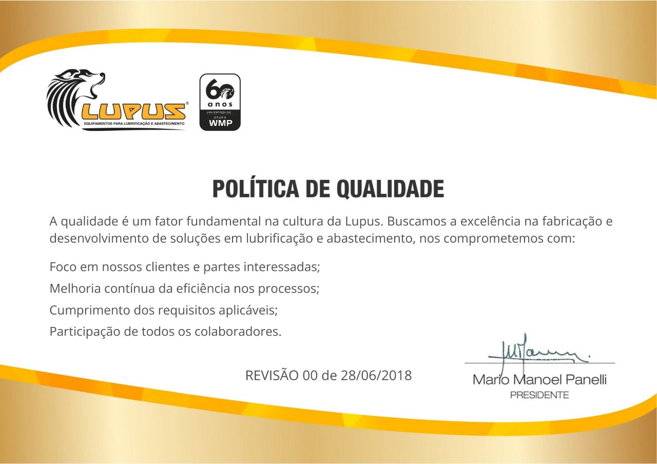Politica de Qualidade Lupus Lubrificação