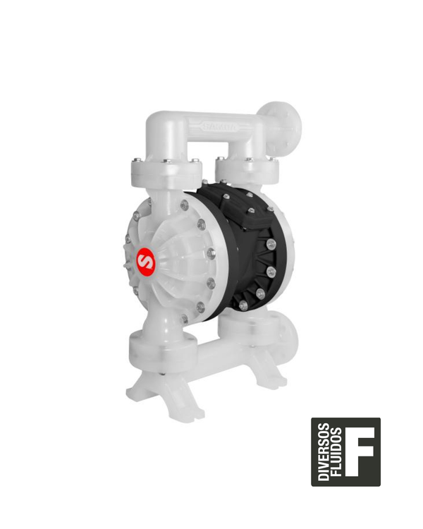 DS9025 - BOMBA DE DUPLO DIAFRAGMA 2" P/ DIVERSOS FLUIDOS - POLIPROPILENO - ATEX - 650 LPM