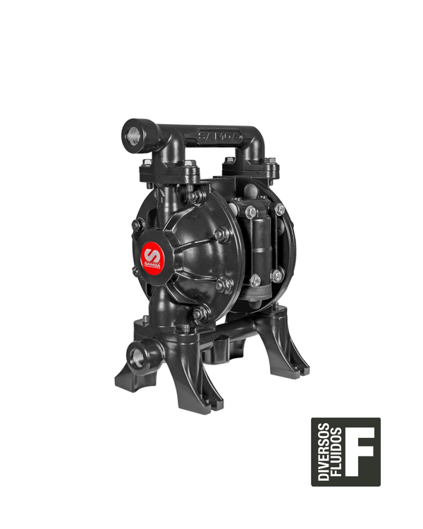 DS9032 - BOMBA DE DUPLO DIAFRAGMA 1/2" P/ DIVERSOS FLUIDOS - ALUMINIO - DIAFRAGMA SANTOPRENE - ATEX - 50 LPM
