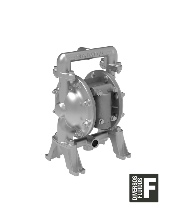 DS9034 - BOMBA DE DUPLO DIAFRAGMA 1/2" P/ DIVERSOS FLUIDOS - INOX  - ATEX - 50 LPM